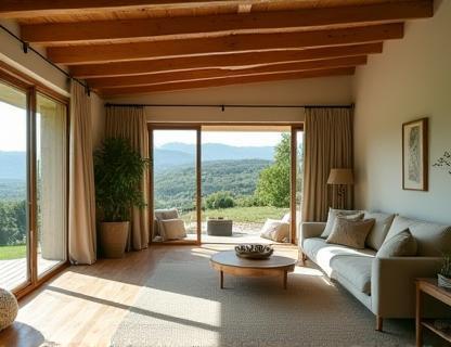 Maison de campagne rénovée avec matières naturelles à Lyon