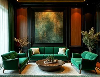 Salon Art Déco avec mobilier sur mesure à Lyon